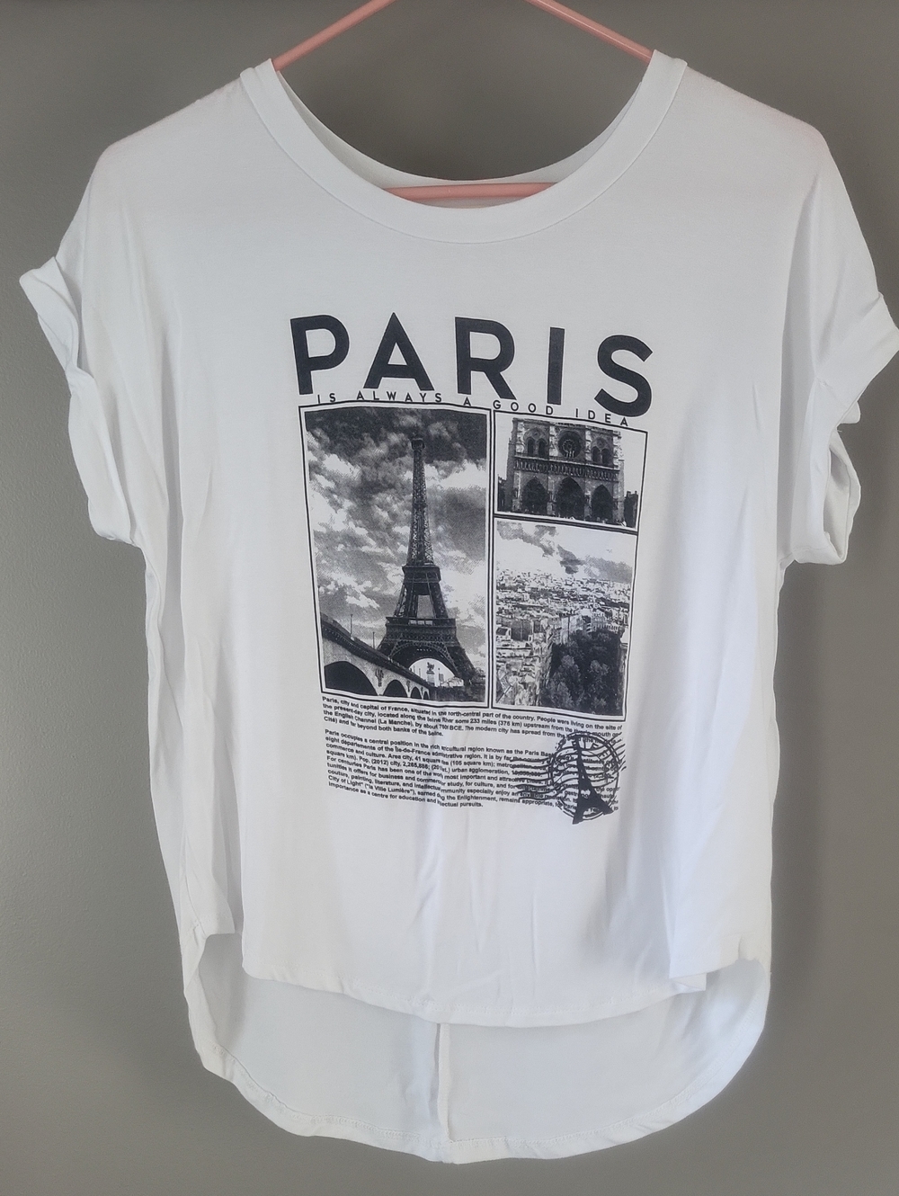 Paris Graphic Tee - White New Without Tags